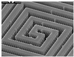 MEMS su silicio: particolare microstruttura per le molle di sostegno dell'inclinometro GEMAC