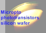 Micropto silicon four inchs phototransistors wafer. 